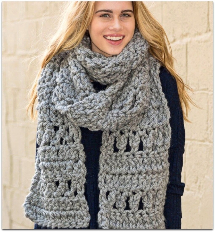 Стильные вязаные шарфы