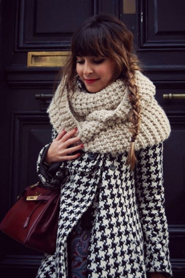 Большой вязаный шарф