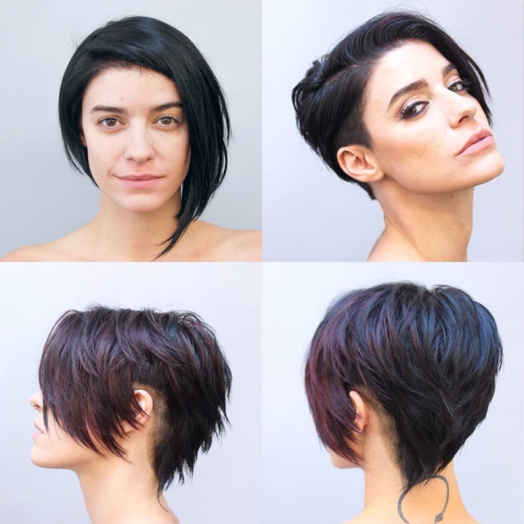 Короткие стрижки с укороченными висками