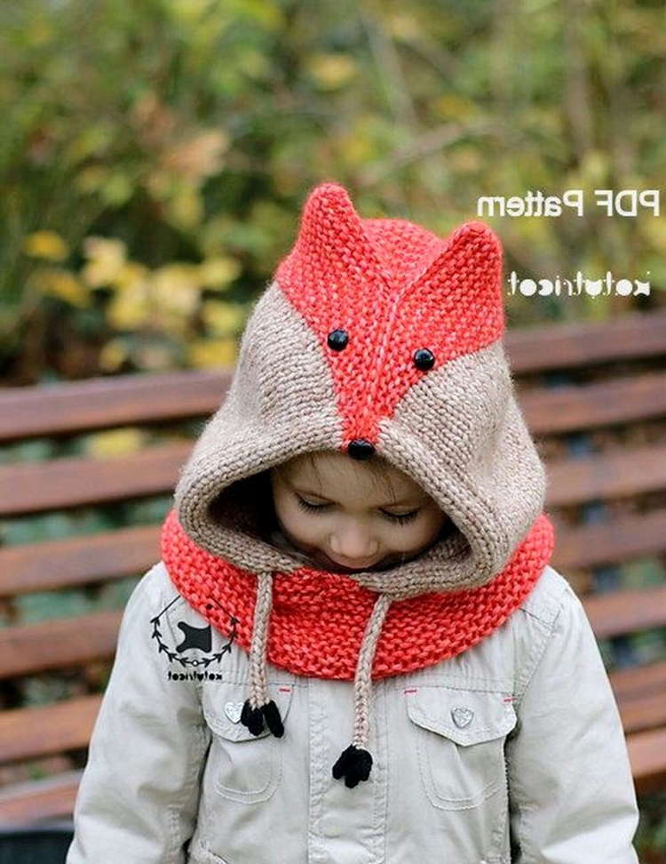 Капор детский лиса