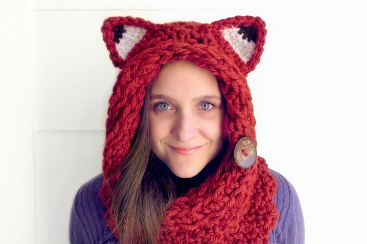 Шапка шарф с ушками