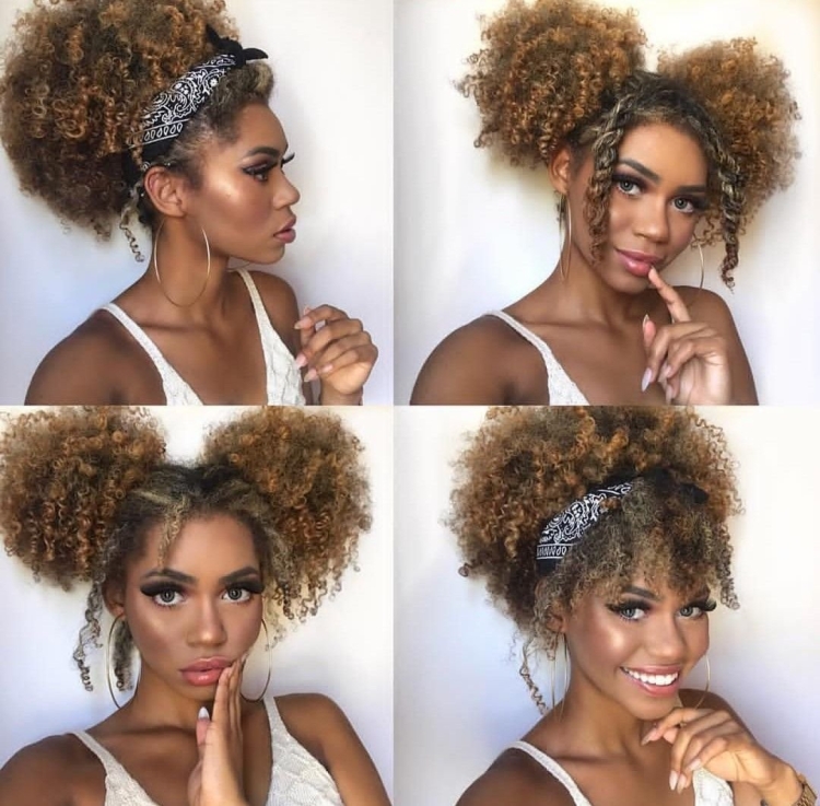 Прически на афро кудри