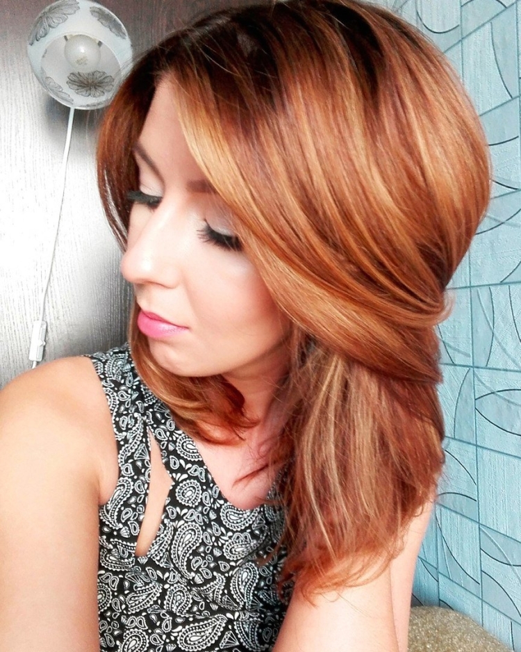 Мелирование волос на рыжие волосы