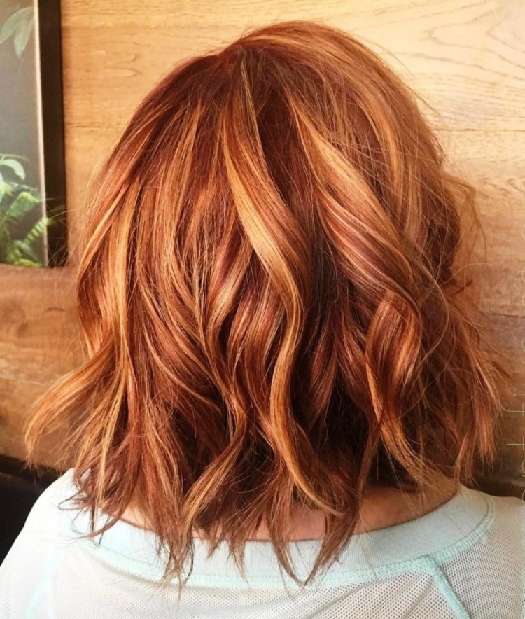 Каскад + медный балаяж