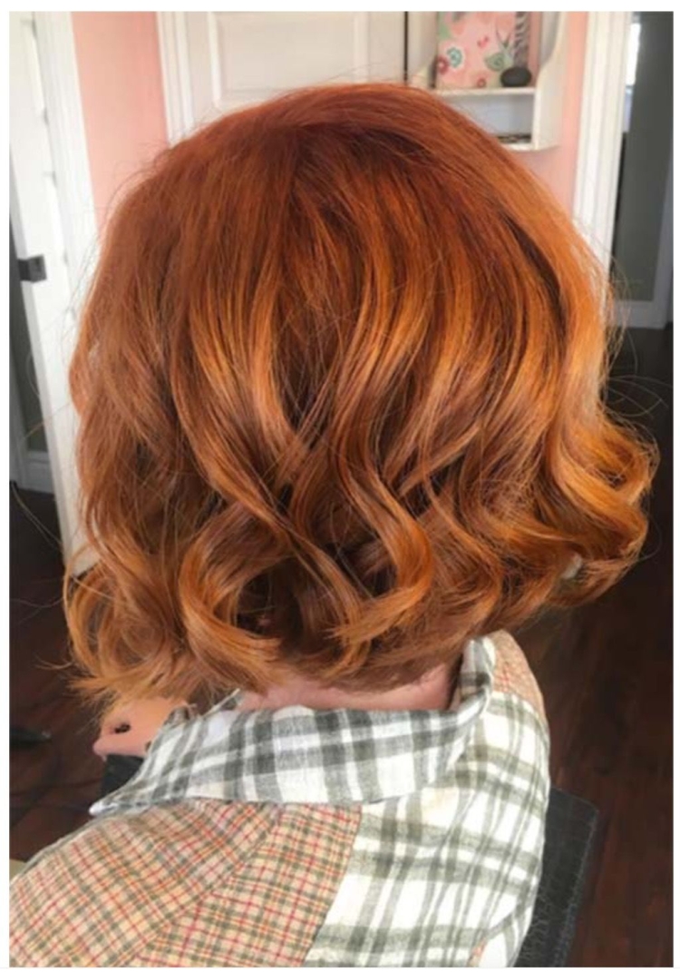 Окрашивание в рыжий на короткие волосы