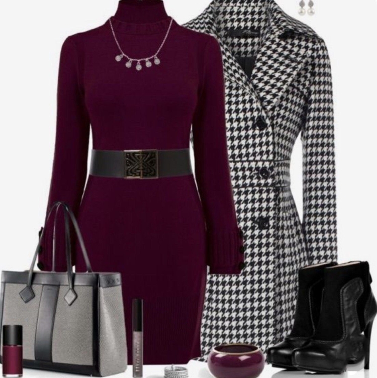 Бордовый цвет в одежде