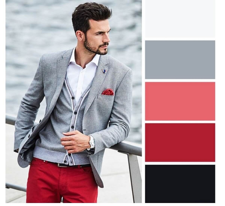 Совмещение цветов в одежде для мужчин