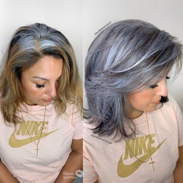 Покраска на Седые волосы