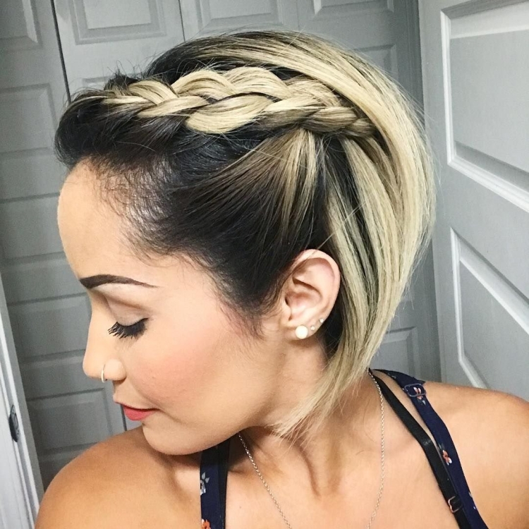 Широкие косы на короткие волосы