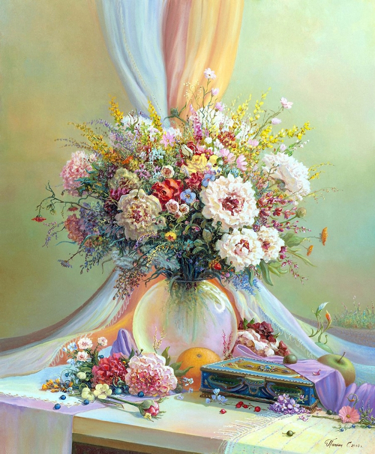 Сергей Панин художник цветы