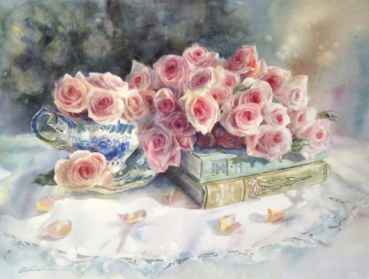 Чихиро ябе акварели