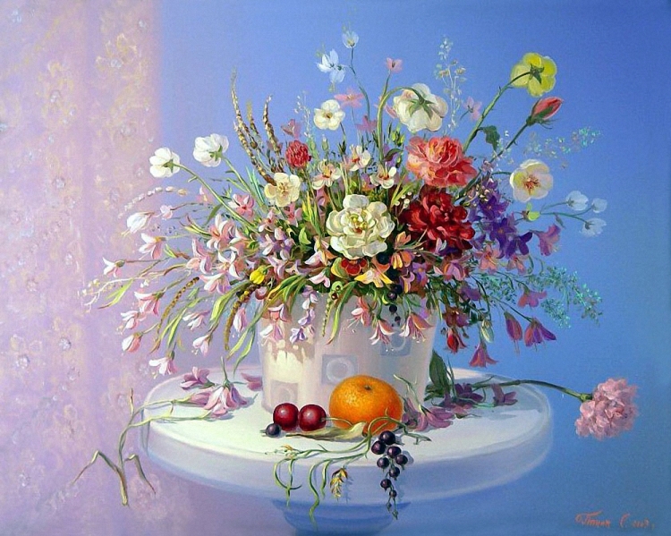 Сергей Панин художник цветы