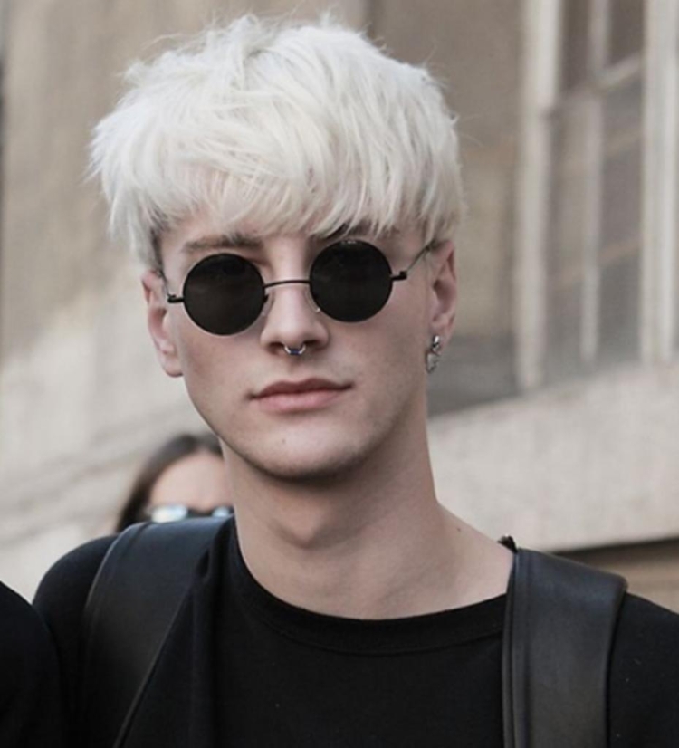 Мужские прически с белыми волосамм