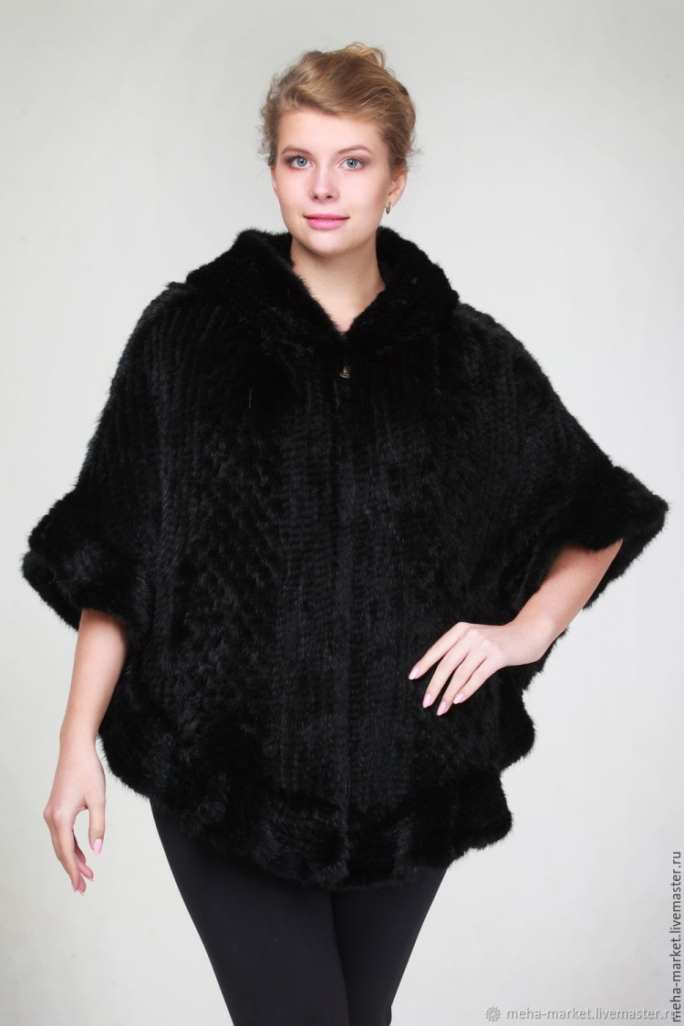 Норковое манто Блэк минк