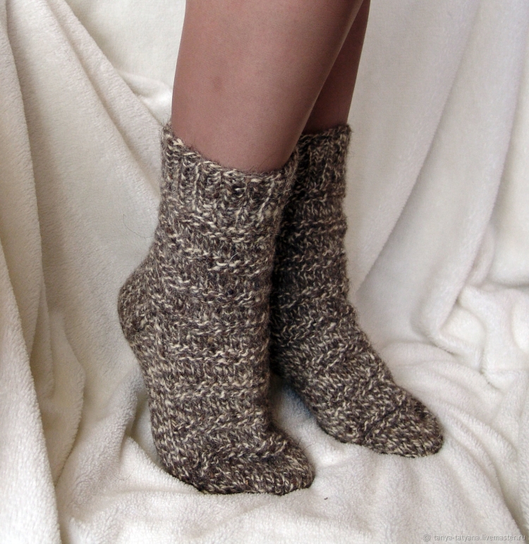 Носки шерстяные вязаные