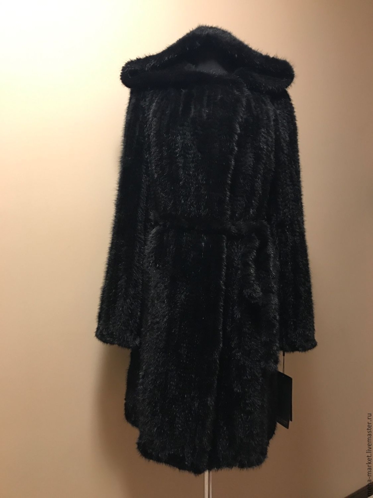 Вязаная норка шуба