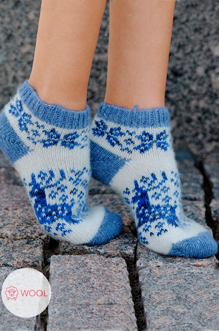Короткие шерстяные носки
