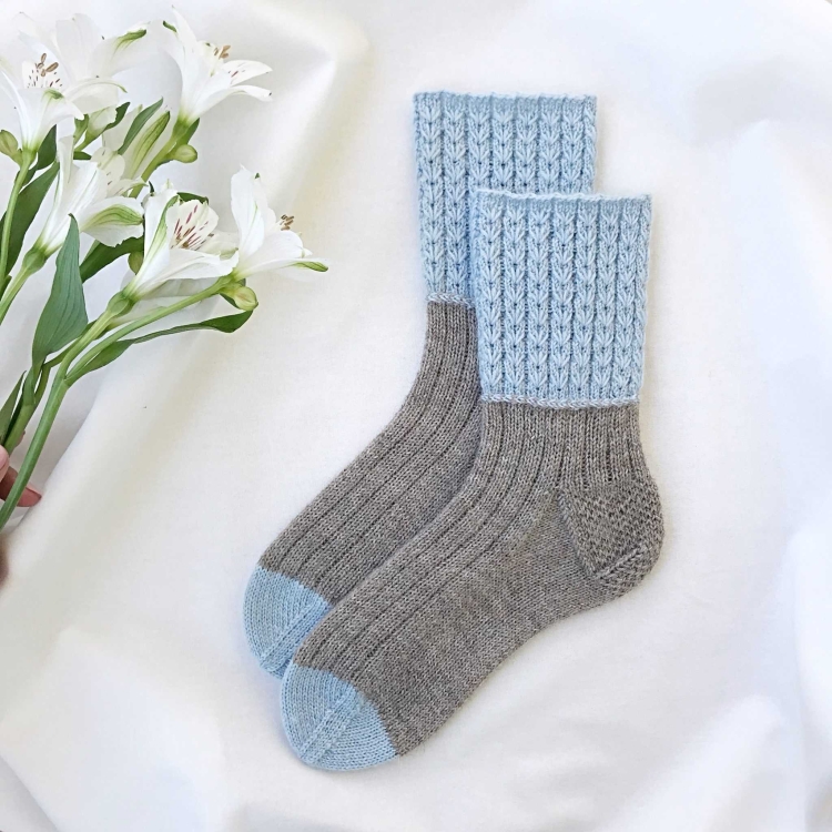 Теплые вязаные носки