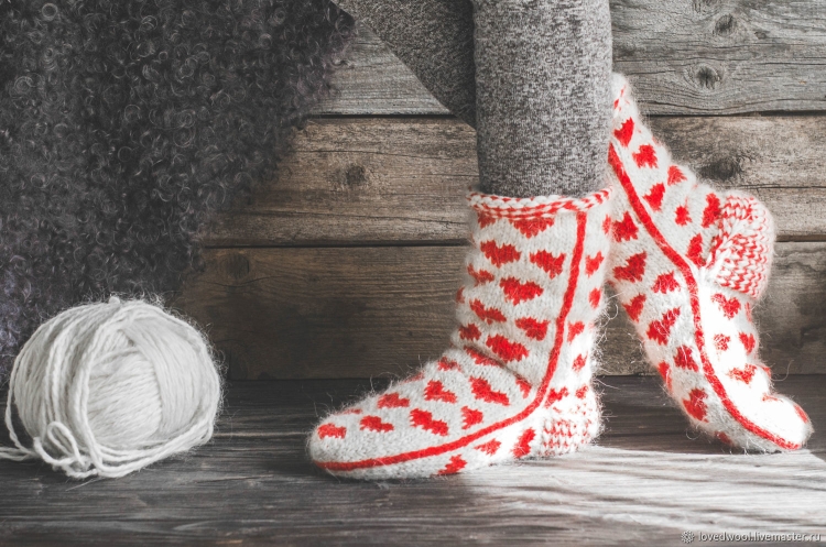 Шикарные вязаные носки