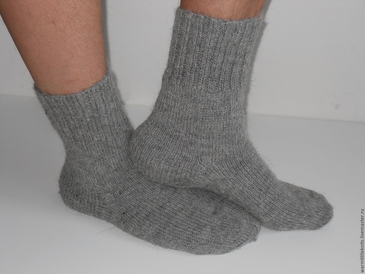 Теплые вязаные носки