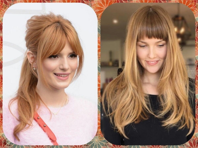 Широкая челка от макушки