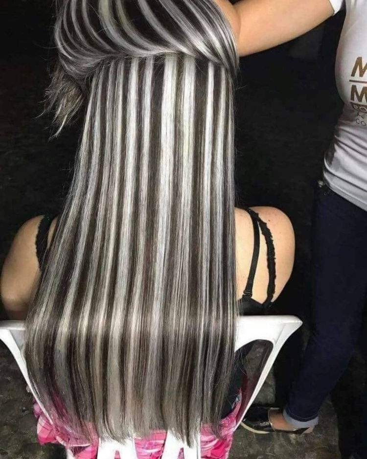 Черно белое мелирование