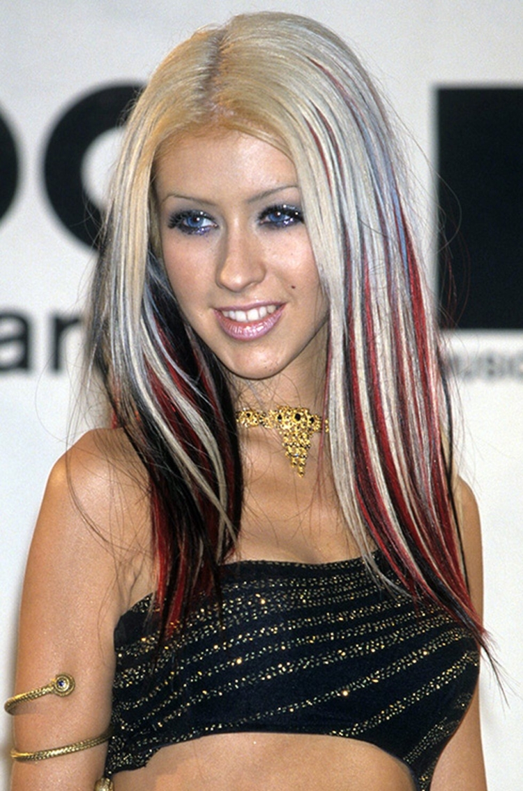 Кристина Агилера мелирование