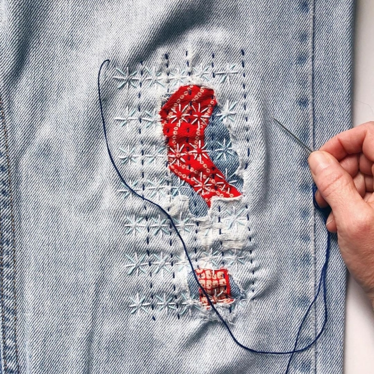 Джинсы Боро сашико