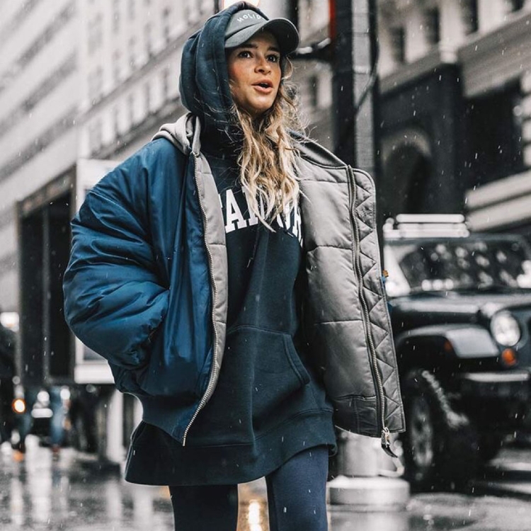 Пуховик оверсайз стрит стайл