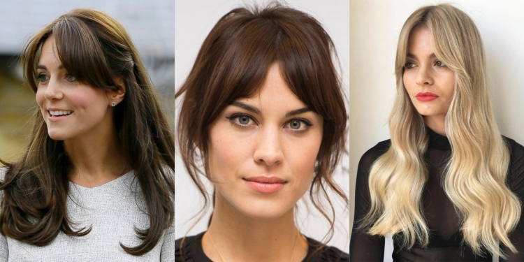 Чёлка шторка без укладки