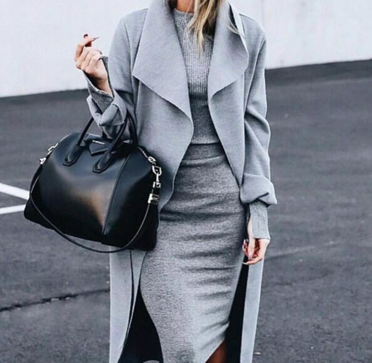 Стильные образы в сером цвете