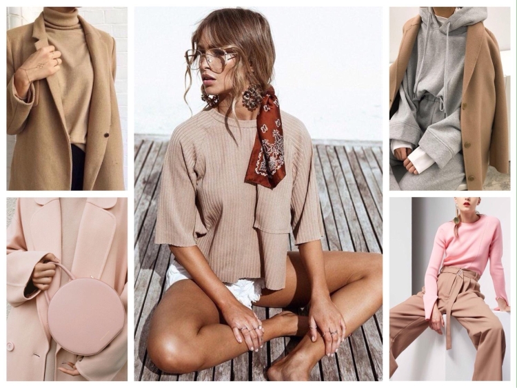 Бежево-коричневый цвет в одежде