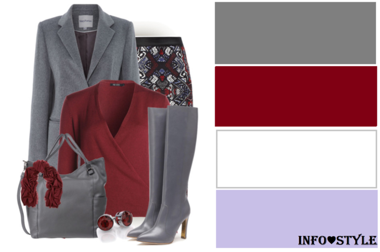 Сочетание серого в одежде
