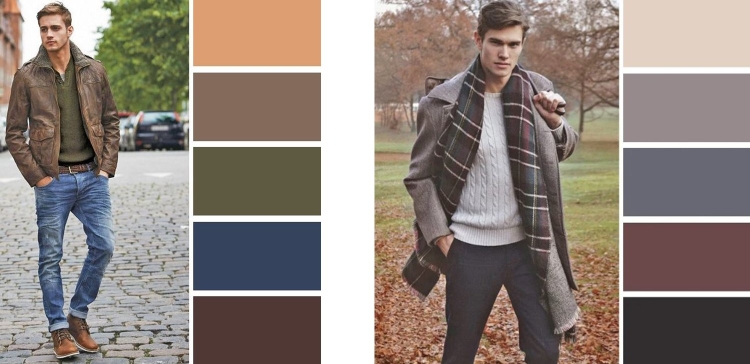 Сочетания цветов в одежде мужской