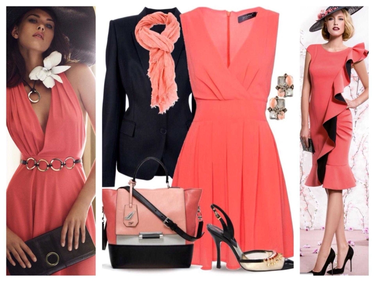 Сочетание красного и бежевого в одежде