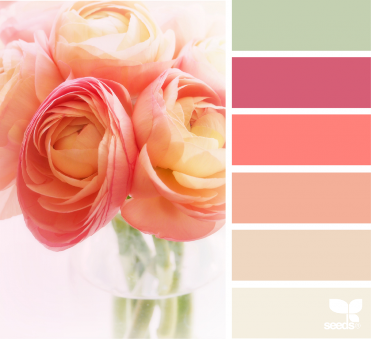Сочетание с персиковым цветом
