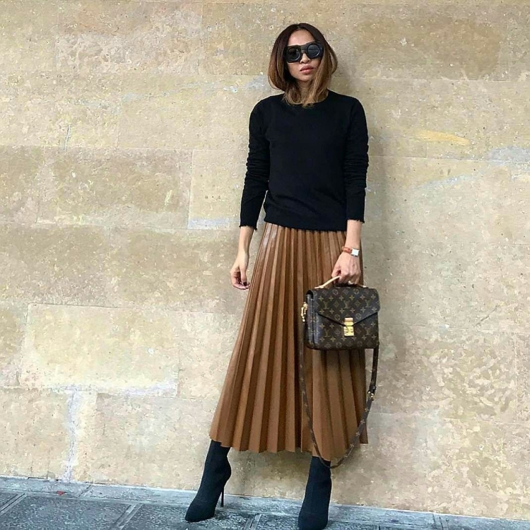 Образы с плиссированной юбкой