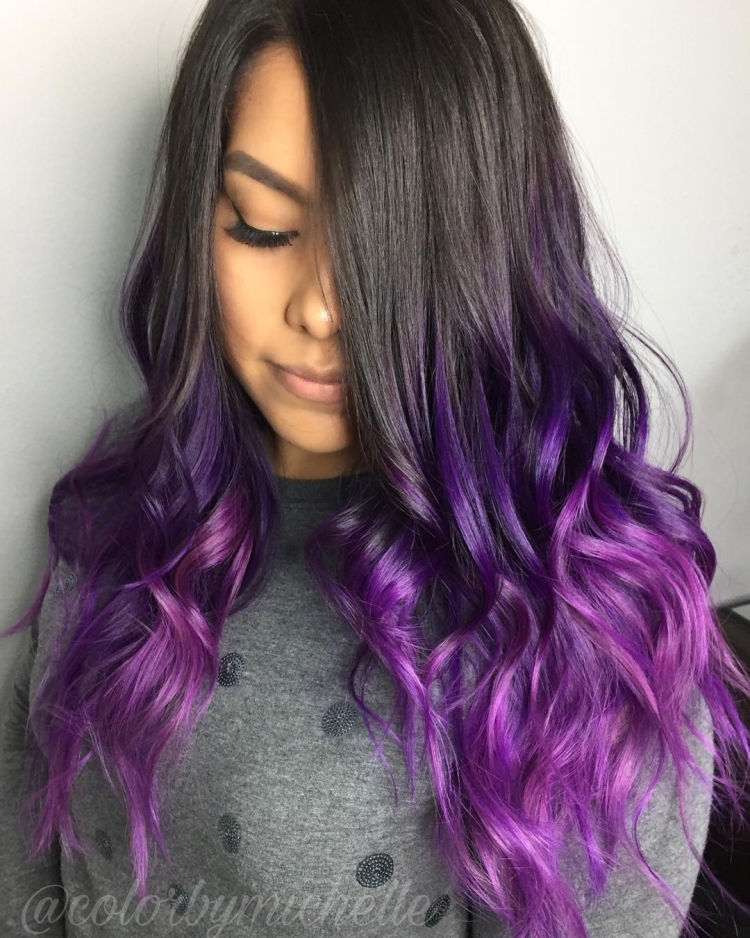 Фиолетовые пряди