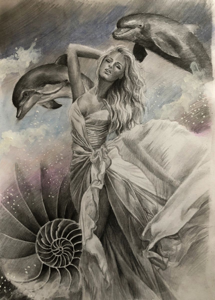 Девушка в ракушке