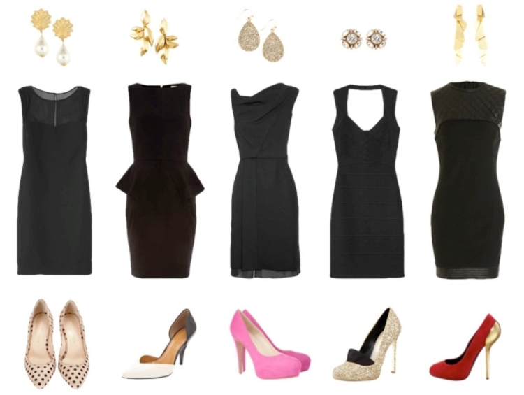 Туфли под черное платье