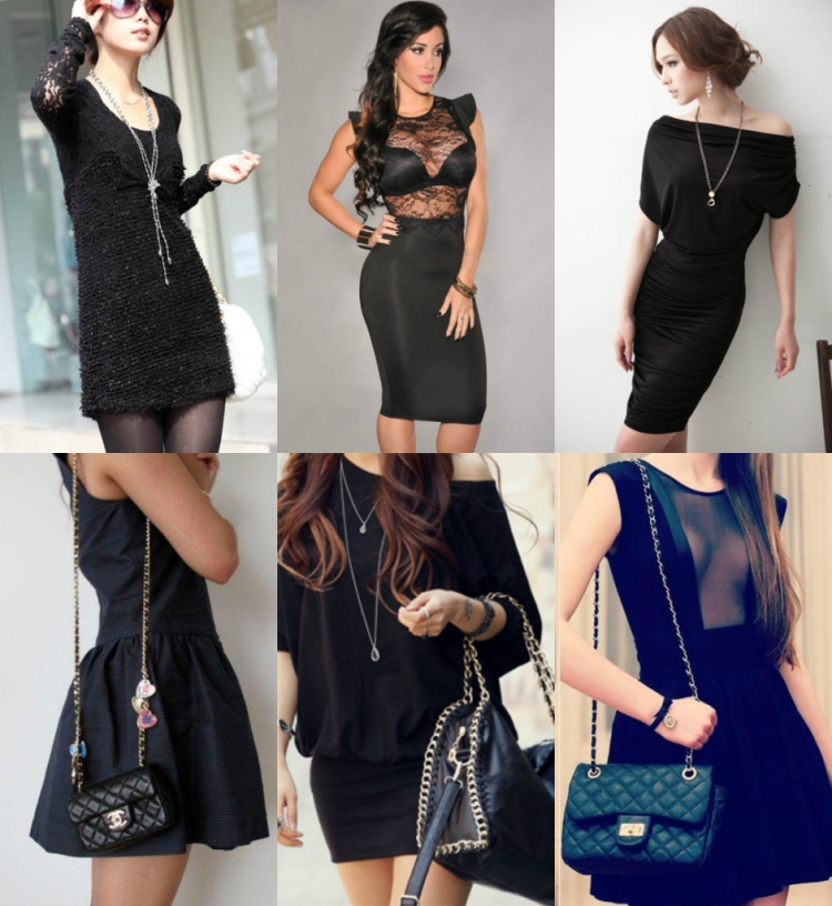 Украшения к черному платью