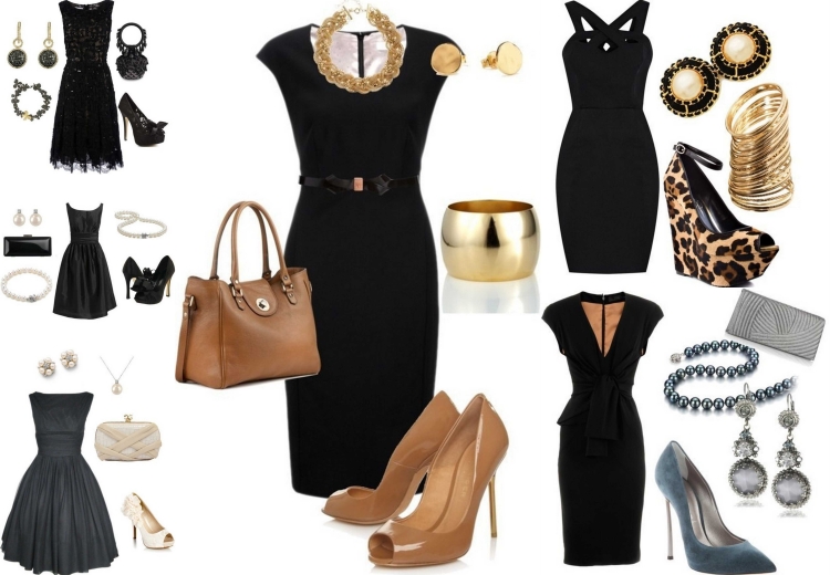 Аксессуары к черному платью