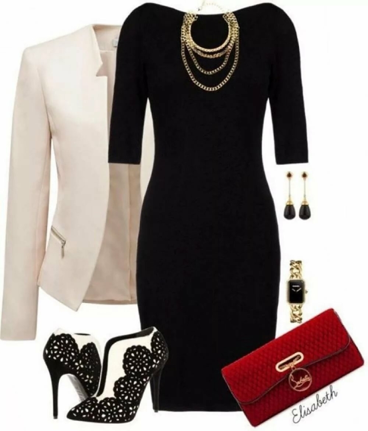 Аксессуары к черному платью