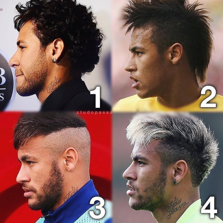 Прическа Неймара в Барселоне