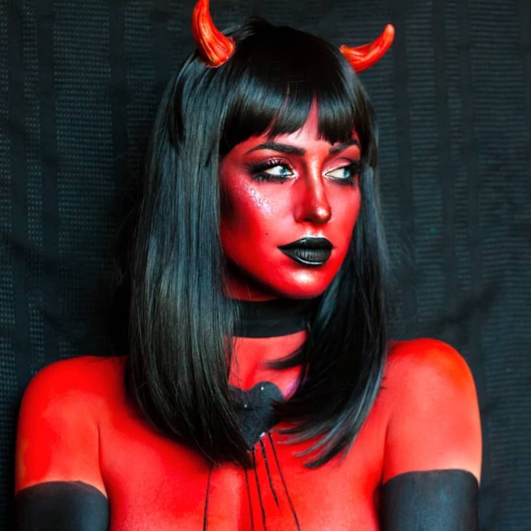 Макияж суккуба на Хэллоуин