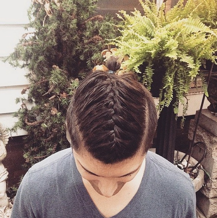 Колосок прическа мужская