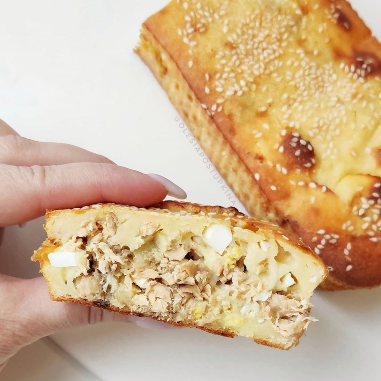 Заливной пирог с горбушей