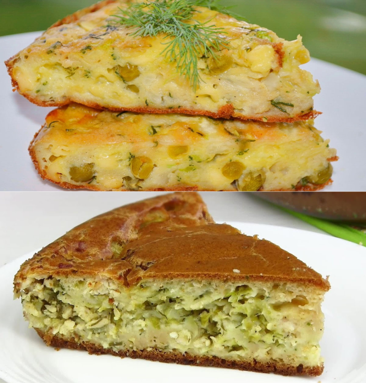 Заливной пирог с капустой