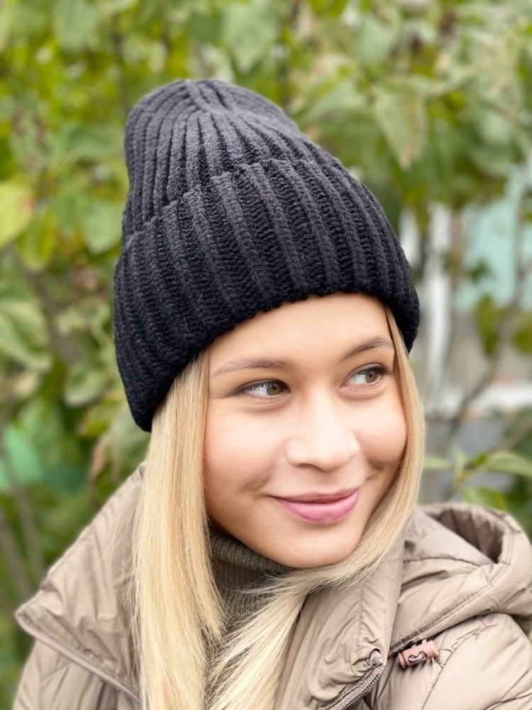 Шапки с отворотом женские