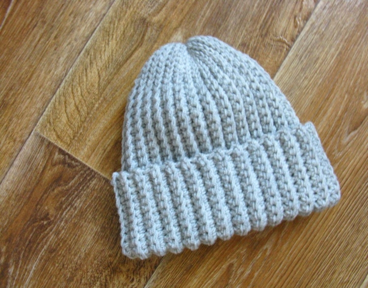 Шапка резинка 2х2 Alize Wool Cotton